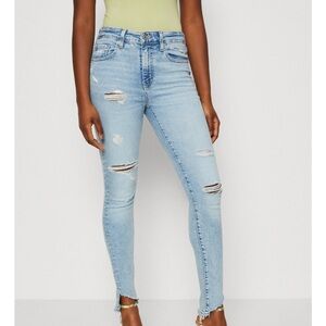 Levi's Light Blue Ripped Skinny Jeans